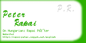 peter rapai business card